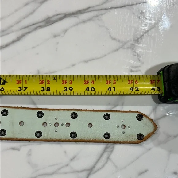 GAP Leather Light Blue Belt with Silver Buckle - Picture 3 of 3